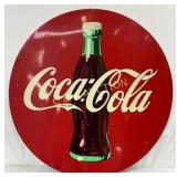 Coca-Cola SS Metal Sign, 46-Inch Diameter