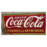 Coca-Cola Delicious & refreshing Porc. Sign, 95in