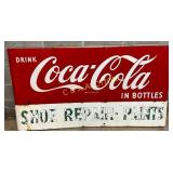Coca-Cola Porc. Sled Sign, 68in x 37in