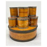 Wooden Spice Box with Seven Spice Holders, 9 1/2in