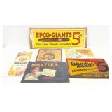 Six Early Advertising Cardboard Pieces