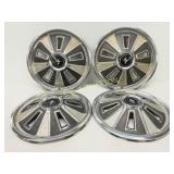 4 Ford Mustang Hub Caps with Center Emblems