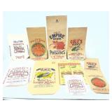 Vintage-Style Paper Feed Bags, Including Corn Meal