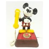 Mickey Mouse Figural Rotary Phone, Plastic and Woo