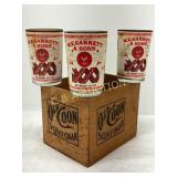 W.E. Garrett & Sons Snuff Tins with ï¿½Old Coon 5 Ce