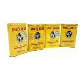 4 Dillï¿½s Best Smoking Tobacco Cans, 5ï¿½3 in, Yellow