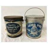 Two Vintage Lard Tins: Swift
