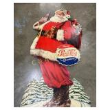 Pepsi-Cola Cardboard Santa Claus Christmas Adverti