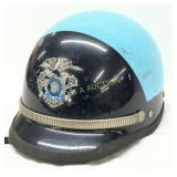 9in x 7in Black and Blue Police Helmet with Emblem