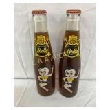 Unusual 7 oz Holly California Orange Soda Bottles