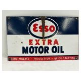 Esso Extra Motor Oil Porcelain Advertising Sign, 1