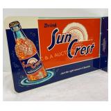 Flanged Metal Advertising Sign for Sun Crest by St