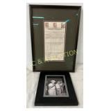 Framed 1952 Farmers Warehouse Tobacco Sale Invoice