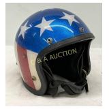Open-Face Helmet with American Flag Design, 8in x