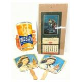 4 Early Advertising Items: 1939 Calendar, Mission