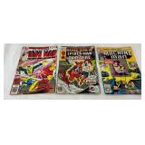 Three Marvel Comics Featuring Iron Man, Spider-Man