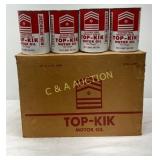 24 One-Quart Cans of Top-Kik Motor Oil in Original