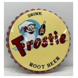 25-Inch Frostie Root Beer Bottle Cap Sign by Stout