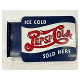 15in x 10in 1970s Pepsi-Cola Flange Sign Reading ï¿½