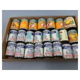 Store Display Cans Featuring Fruit and Dairy-Theme