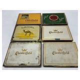 Six Vintage Metal Tobacco Cans Featuring Camel, Ch
