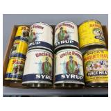 Store Display Cans Including Uncle Remus Syrup and