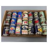 Vintage-Style Store Display Cans Featuring Various