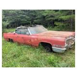 1970s Cadillac Convertible, Red, Project Car