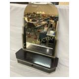 Art Deco-Style Mirror with Integrated Wooden Conso