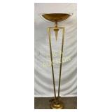 72-Inch Brass Torchiere Floor Lamp with Decorative