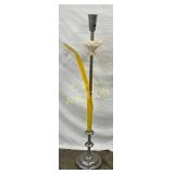 56-Inch Tall Metal Floor Lamp with Yellow Acrylic
