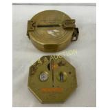 Brass Military Compass by Thos J. Evans, London, w