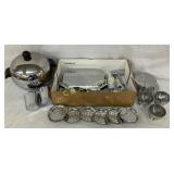 Stainless Steel Tableware Including Serving Tray,