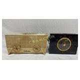 Two Vintage Radios: Silvertone AM Radio and Mid-Ce
