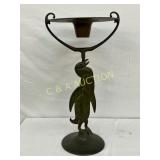 24in by 12in Metal Candle Holder with Figurative D