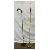 Early 20th-Century Metal Floor Lamps, 62 Inches