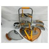 Complete Chase USA Chromium and Brass Serving Set