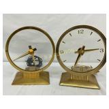Early Brass Mantel Clocks, 8 in. by 10 in.