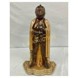 9in by 15in Cast Metal Knight Figurine with Gilded