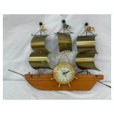 United Clock Corp Model 110 Ship-Themed Electric W