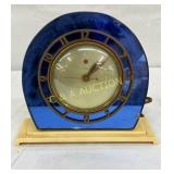 Telechron Model 4H77 Electric Clock with Blue Mirr