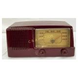 General Electric Model Tube Radio with Maroon Plas