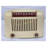 Addison Model 5A Bakelite Tube Radio, Ivory, 10in