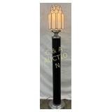 Art Deco Style Floor Lamp with Frosted Glass Shade
