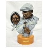 Bronze and Resin Bust Sculpture Valentines' by Ar