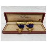 IOOF Gold-Toned Medals with Purple Ribbons in Witt