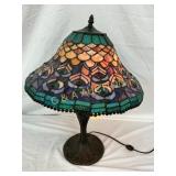 Stained Glass Table Lamp with 16-Inch Shade and 21