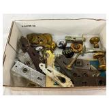 Box Lot of Early Door Hardware Including Doorknobs