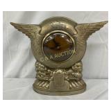 Replogle Electric Clock with Winged Globe Motif, 1
