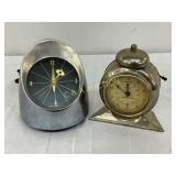 Mid-20th Century Metal Electric Clock and Mechanic
